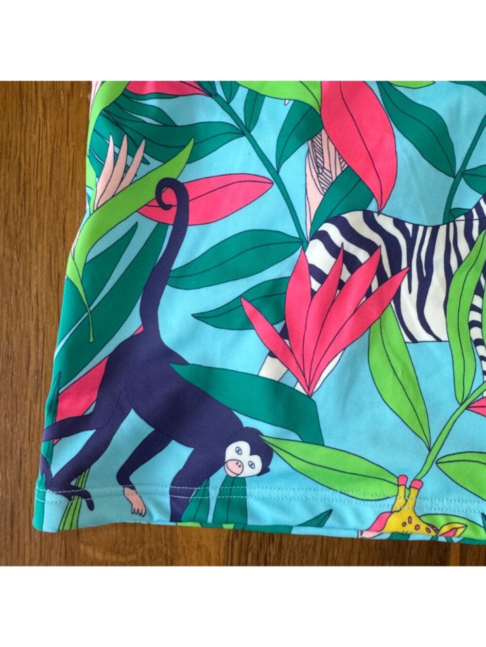 MINI BODEN Jungle Print Tankini Top Girls 4-5 110cm Monkey Tiger Swim Tank 4T 5T - Picture 4 of 9